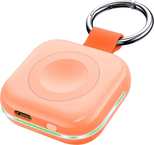 Miniatura 11 de Cargador de viaje portátil para Apple Watch Series 8, cargador inalámbrico para iWatch de 1200 mAh con cable de carga, llavero de bolso, cargadores