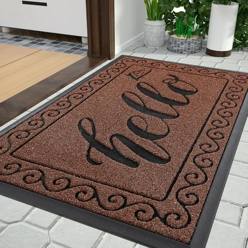 Miniatura 23 de Yimobra Tapete de Bienvenida, Tapetes de Puerta Resistentes y Duraderos para Entrada del Hogar Exterior Interior, Tapete Delantero para Patio
