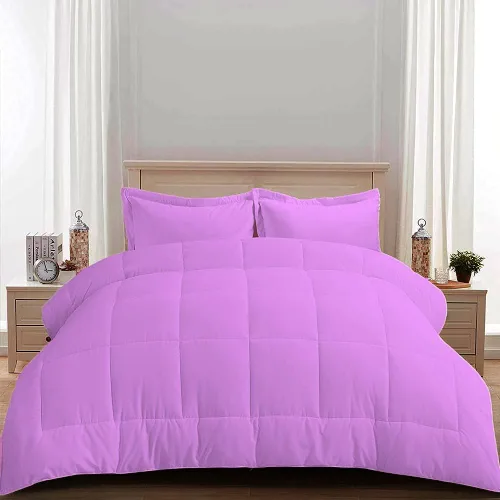Miniatura 19 de Edredón 100% algodón egipcio de 500 GSM, súper suave, relleno alternativo de plumón con 2 fundas de almohada, colección de insertos para clima frío