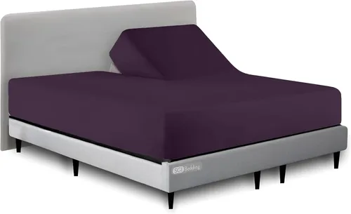 Miniatura 19 de SGI bedding Sábana bajera ajustable Queen Split Top de 28 pulgadas con cabezal flexible SOLO 100% algodón egipcio 1000 hilos Sábana bajera Flex Top