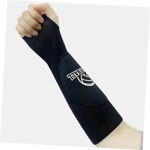 Miniatura 3 de Mikikit 1 par de codos acolchados protectores de brazo deportivos para voleibol y baloncesto, soporte de compresión, almohadillas protectoras