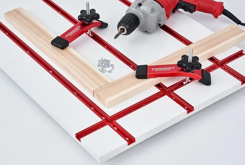 Miniatura 5 de Pista T de 48 pulgadas con tornillos para madera, perfil de doble corte universal en T con agujeros de montaje preperforados, carpintería, arenado