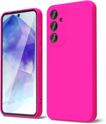 Miniatura 110 de oakxco Funda para teléfono Samsung Galaxy A12 con agarre de silicona líquida, linda delgada fina suave cubierta de gel de goma TPU lisa para mujeres
