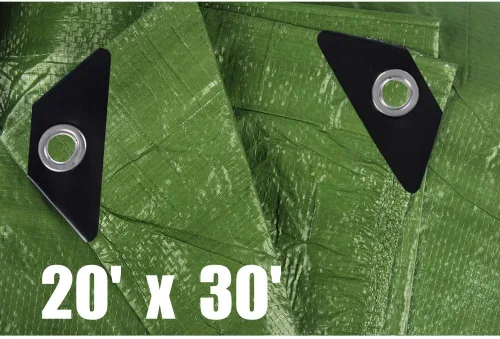 Miniatura 13 de lona impermeable duradera para cubierta, para camping, jardín, azul/verde militar, Verde