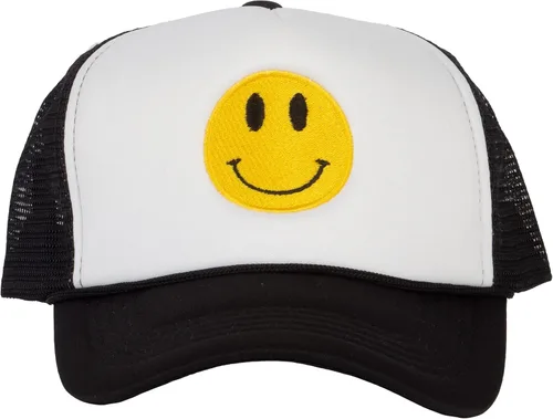 Miniatura 2 de Gravity Threads Sombrero de camionero ajustable con bordado de cara sonriente