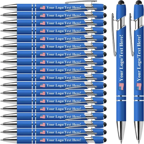 Miniatura 30 de Bolígrafos personalizados con lápiz capacitivo, bolígrafos personalizados impresos con tu logotipo o mensaje, ideales para regalos, promociones