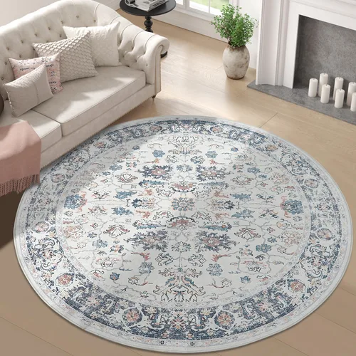 Miniatura 13 de jinchan Alfombra de entrada de 2 x 3 pulgadas, lavable, diseño floral vintage, tapete pequeño para interiores, bohemio, ligero, delgado