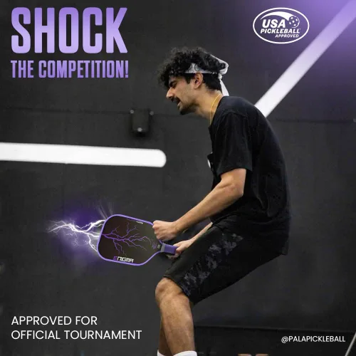 Miniatura 5 de Proto - Pala de pickleball de fibra de carbono cruda termoformada con núcleo de polímero en panal, control de potencia mejorado y giro máximo