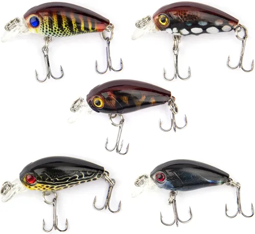 Miniatura 2 de Micro señuelos de pesca, cebos de crankbaits, mini señuelo de pesca Swimbaits Micro Crank Baits Topwater Señuelos para agua dulce y salada, semillas