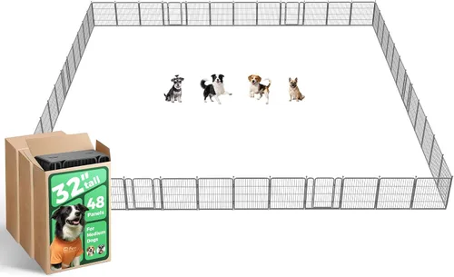 Miniatura 11 de FXW Aster - Corralito para perros diseñado para patio, 32 pulgadas, 16 paneles