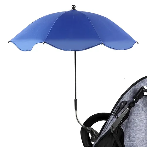 Cochecito de bebé con abrazadera ajustable, sombrilla de protección para niños, paraguas con clip, sombrilla de 8 huesos para cochecito, silla de