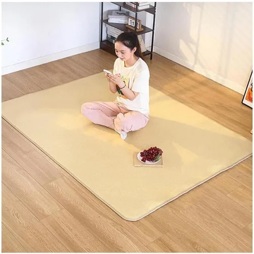 Miniatura 7 de Alfombra de área con calefacción de cristal de carbono, calentador de rayas de madera, alfombra eléctrica de cuero, alfombrillas térmicas simples