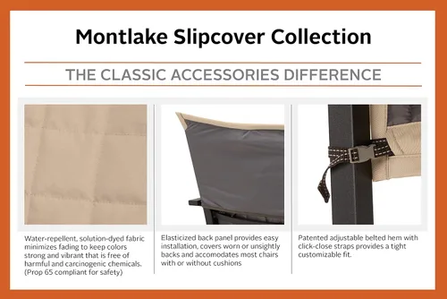 Miniatura 9 de Classic Accessories Montlake FadeSafe - Funda para tumbona, Beige antiguo