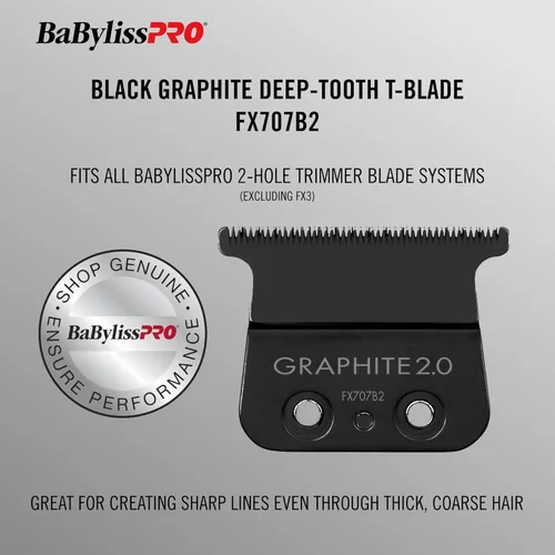 Miniatura 2 de BaBylissPRO Replacement Blades, Deep-Tooth T-Blades for Outlining Hair Trimmers