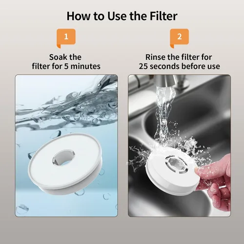 Miniatura 7 de Fuente de agua para gatos de acero inoxidable, con cable, fuente de agua para mascotas de 3 L/101 onzas, bebedero para perros con bomba silenciosa