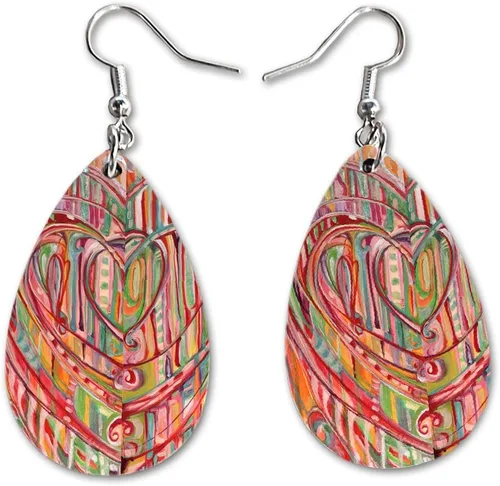 Miniatura 36 de Maureen Claffy Artist Collection Compassion Teardrop Dangle Earrings Set Cute Girls Womens Jewelry Earings Holiday Gifts Summer Decorations