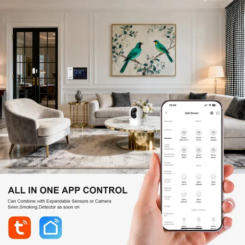 Miniatura 4 de PGST Sistema de alarma inalámbrico para el hogar con cámara de seguridad HD, sensores de alarma de puerta expandibles para bricolaje, alertas