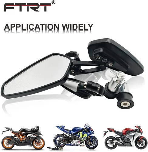 Miniatura 5 de Espejo retrovisor universal para motocicleta de 7/8 pulgadas, compatible con YZF R1 R6 FZ07 / GROM CB500F/NINJA 650R Z125 Z7500 Z900 ER6N ER6F
