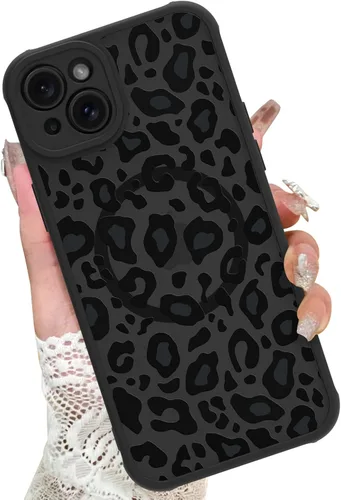 Miniatura 67 de KANGHAR - Funda para iPhone 11 [Compatible con Magsafe] Patrón estampado de leopardo Lindo guepardo Funda protectora magnética para niñas, mujeres