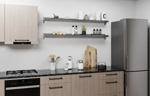 Miniatura 6 de AmGood Estante de pared de acero inoxidable de 60 pulgadas de largo x 6 pulgadas de profundidad Certificado NSF Estantería de metal