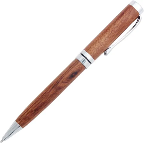 Miniatura 7 de Gullor Bolígrafo retráctil hecho a mano de palisandro, pluma de madera natural, clip de oro