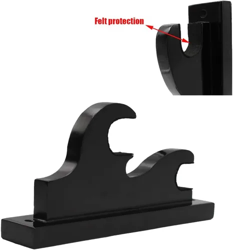Miniatura 4 de Soporte de pared para espada, 1 par de soporte de espada de gancho, gancho de espada, madera maciza de dos capas montado en la pared, soporte