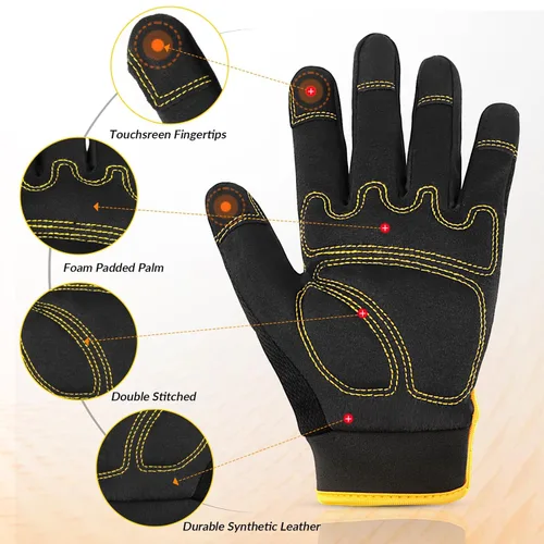 Miniatura 2 de Guantes de trabajo para mujer, 2 pares, guantes de jardinería ultraligeros, guantes multifuncionales para patio, trabajo doméstico, almacén