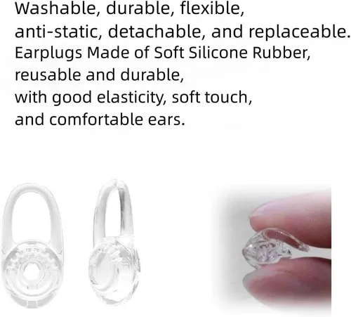 Miniatura 5 de Puntas de auriculares compatibles con Plantronics M155 - Puntas de silicona para los oídos, puntas para auriculares, puntas de repuesto