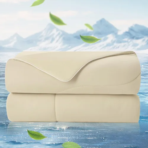 Miniatura 13 de Cozy Bliss Sorona® - Edredón refrescante tamaño individual x fibra natural de viscosa Sorona®, manta de enfriamiento reversible y sedosa