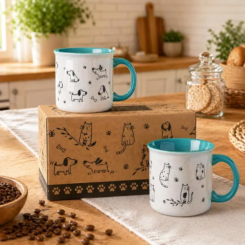 Miniatura 8 de AmorArc Juego de 2 tazas de café de cerámica grandes de 22 onzas, tazas de gran tamaño con mango grande para hombres, mujeres, papá, mamá, taza Azul
