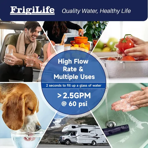 Miniatura 5 de Filtro de agua de repuesto para sistema de filtro de agua para debajo del fregadero, 22000 galones de ultra alta capacidad, elimina el 99% de plomo