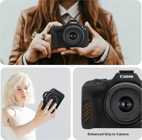 Miniatura 2 de RAIALL Funda para cámara Canon EOS R50, funda protectora de silicona suave para cámara Canon EOS R50 EOSR50 Vlogging, ligera EOS R50 funda