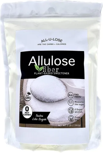 Miniatura 3 de BetterTaste Edulcorante de alulosa con fibra a base de plantas, cero calorías, apto para dieta cetogénica y vegano, alternativa al azúcar (2 libras)