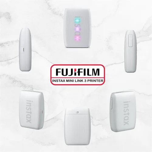 Miniatura 3 de Fujifilm Instax Mini Link 3 - Paquete de película para impresora Instax Mini (40 hojas), funda protectora Link 3 (blanco arcilla)