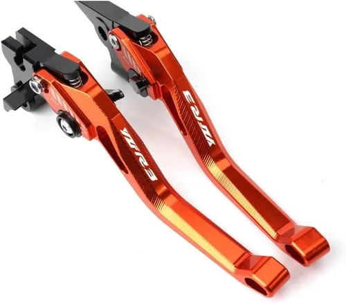 TEMKIN W 3D Rhombus CNC - Palanca de freno de embrague corto ajustable para motocicleta Yamaha YZFR3 YZF-R3 MT03 MT 03 2014 2015 2016 2017 2018-2022
