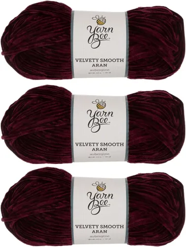 Miniatura 7 de Yarn Bee 4 - Ovillo mediano – madeja suave – 161 yardas, poliéster, suministros de manualidades para sombreros de ganchillo y más, berenjena