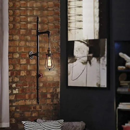 Miniatura 2 de Lámpara de pared industrial americana E27