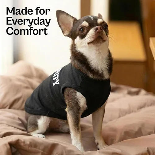 Miniatura 5 de Camiseta para perro Parisian Pet con palabra "Security" bordada Camiseta sin mangas para perros - 100% algodón, transpirable Camiseta de seguridad