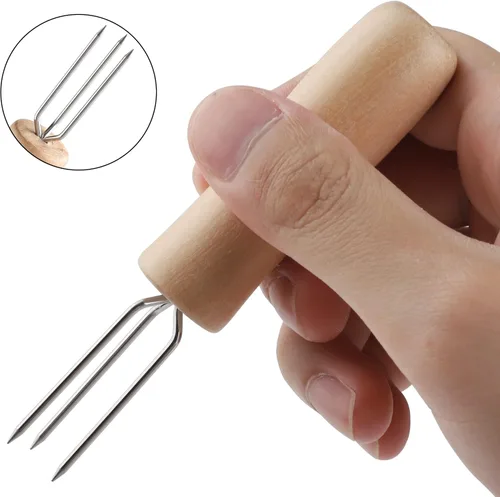 Miniatura 2 de Corn On The Cob - Juego de 20 soportes de mazorca de maíz de acero inoxidable con mango de madera, pinchos de mazorca, tenedores de maíz