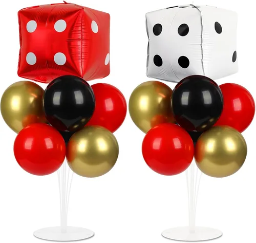 Miniatura 43 de Kit de soporte para globos de fiesta de fútbol 2 juegos con 2 globos de rugby de aluminio tipo bola, centro de mesa temático de fútbol para mesas