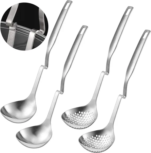 Miniatura 10 de Set de Cucharón Ranurado para Ollas Calientes Patelai de Acero Inoxidable, Cucharón para Sopa, Colador, Cucharones, Utensilio de Cocina para Ollas