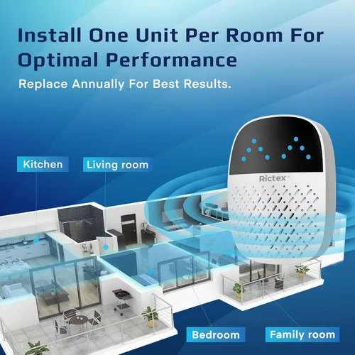 Miniatura 4 de Repelente ultrasónico de plagas enchufable: repelente de ratones y roedores para interiores, repelente electrónico de ratas para el hogar, deshazte
