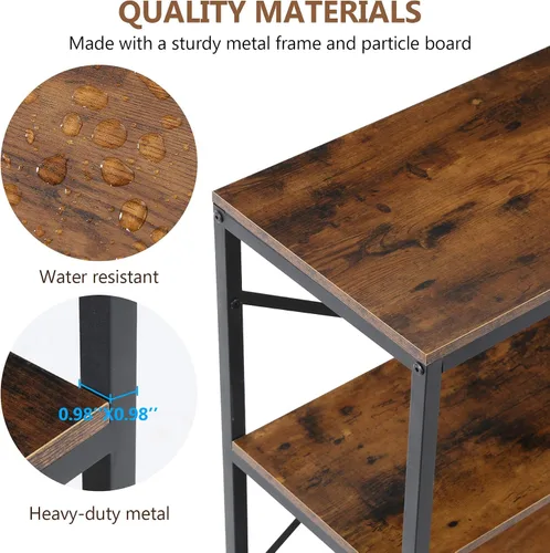 Miniatura 7 de Tribesigns Mesa Consola Extra Larga de 70.9 Pulgadas, Mesa de Sofá Moderna Mesa Detrás del Sofá con Estantes de Almacenamiento, Mesa Industrial de 3