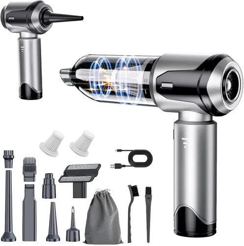 Aspiradora portátil inalámbrica para automóvil, 20000 PA, 120 W, 4 en 1, aspiradora inalámbrica de mano de alta potencia y plumero de aire, soplador