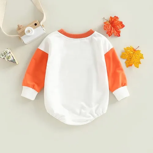 Miniatura 4 de FYBITBO Traje de Halloween para bebé recién nacido, sudadera de manga larga, mameluco de burbujas, linda ropa de Halloween