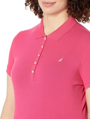 Miniatura 3 de Camiseta de polo Nautica para mujer de manga corta 5 botones transpirable 100 algodón