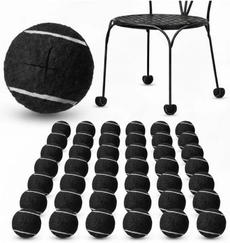 Miniatura 11 de Macarrie 16 pelotas de tenis precortadas para sillas, sillas de pelota de tenis, cubiertas de pies para patas de muebles para aula, protección