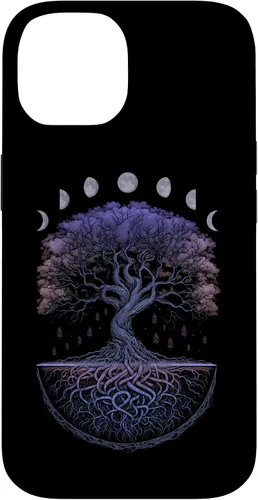 Miniatura 4 de Funda para iPhone 11 Pro Max Yggdrasil nórdico árbol de la vida vikinga fases de la luna