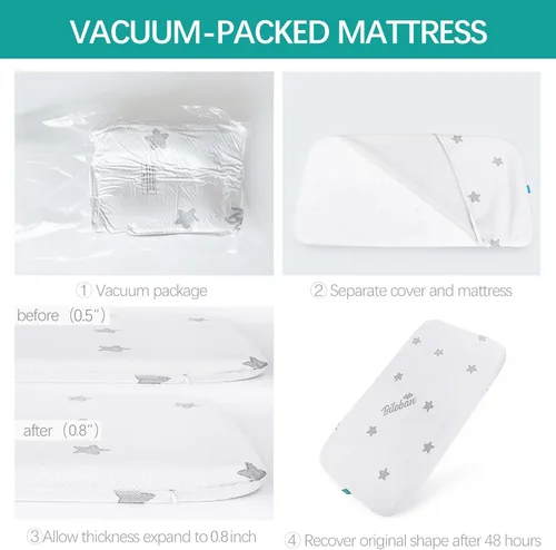 Miniatura 4 de Protector de colchón para moisés de 20 x 30 pulgadas, apto para Graco Travel Lite, Cloud Baby y Maxi-COSI Swift ligero (solo para moisés)