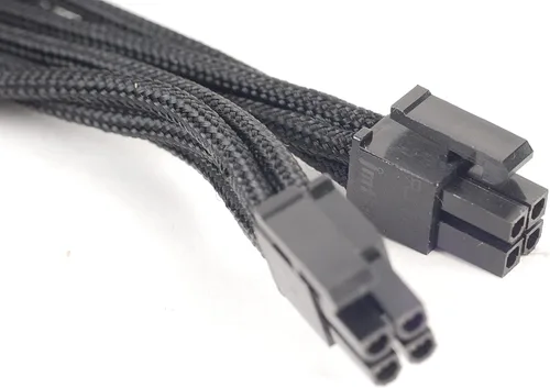 Miniatura 2 de SilverStone PP06B-EPS55 - Cable de fuente de alimentación de manga negra para un adaptador EPS/ATX de 12 V de 8 pines de 21.654 in de largo